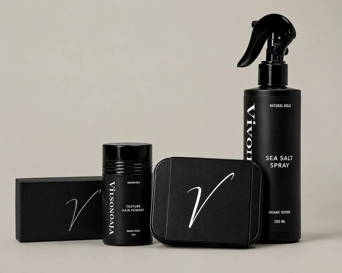 Vivo Nostra Starter Kit with Sea Salt Spray, Texture Powder, Pomade, and Precision Styling Comb