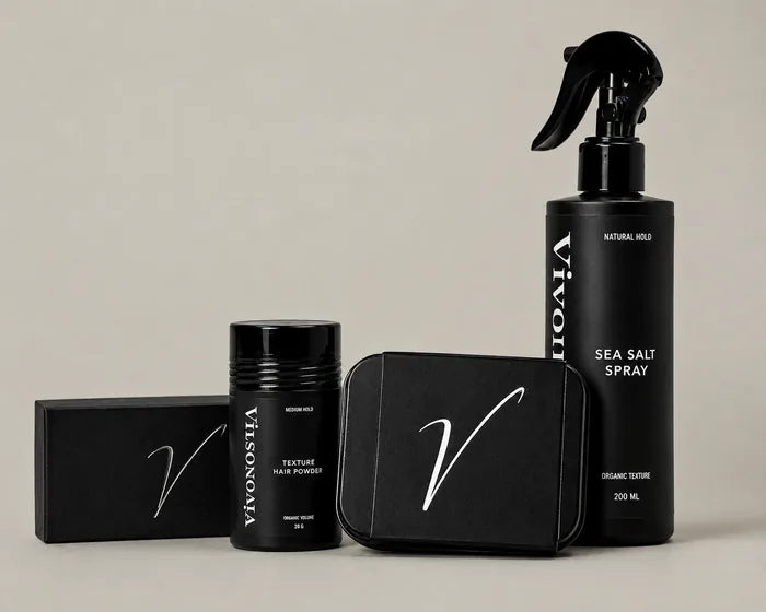 Vivo Nostra Starter Kit with Sea Salt Spray, Texture Powder, Pomade, and Precision Styling Comb